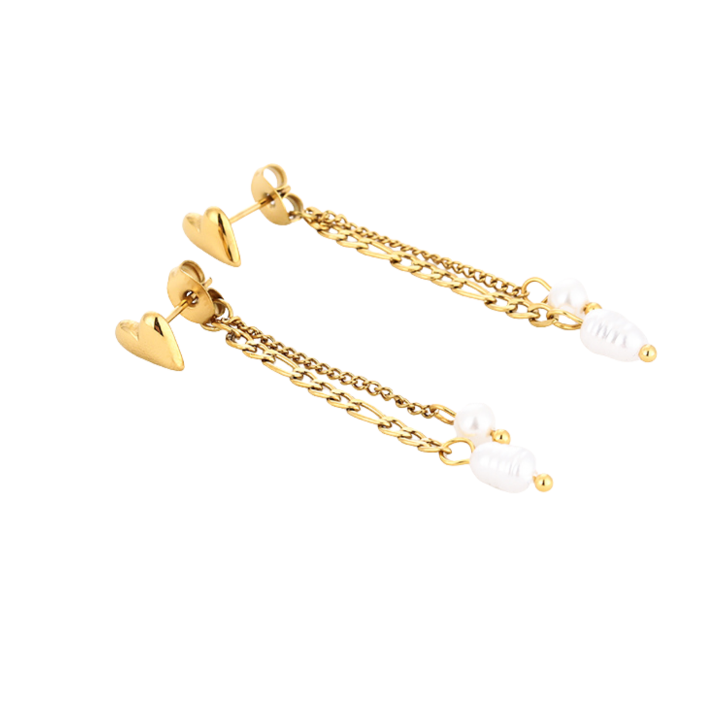 Pearl drop oorbellen