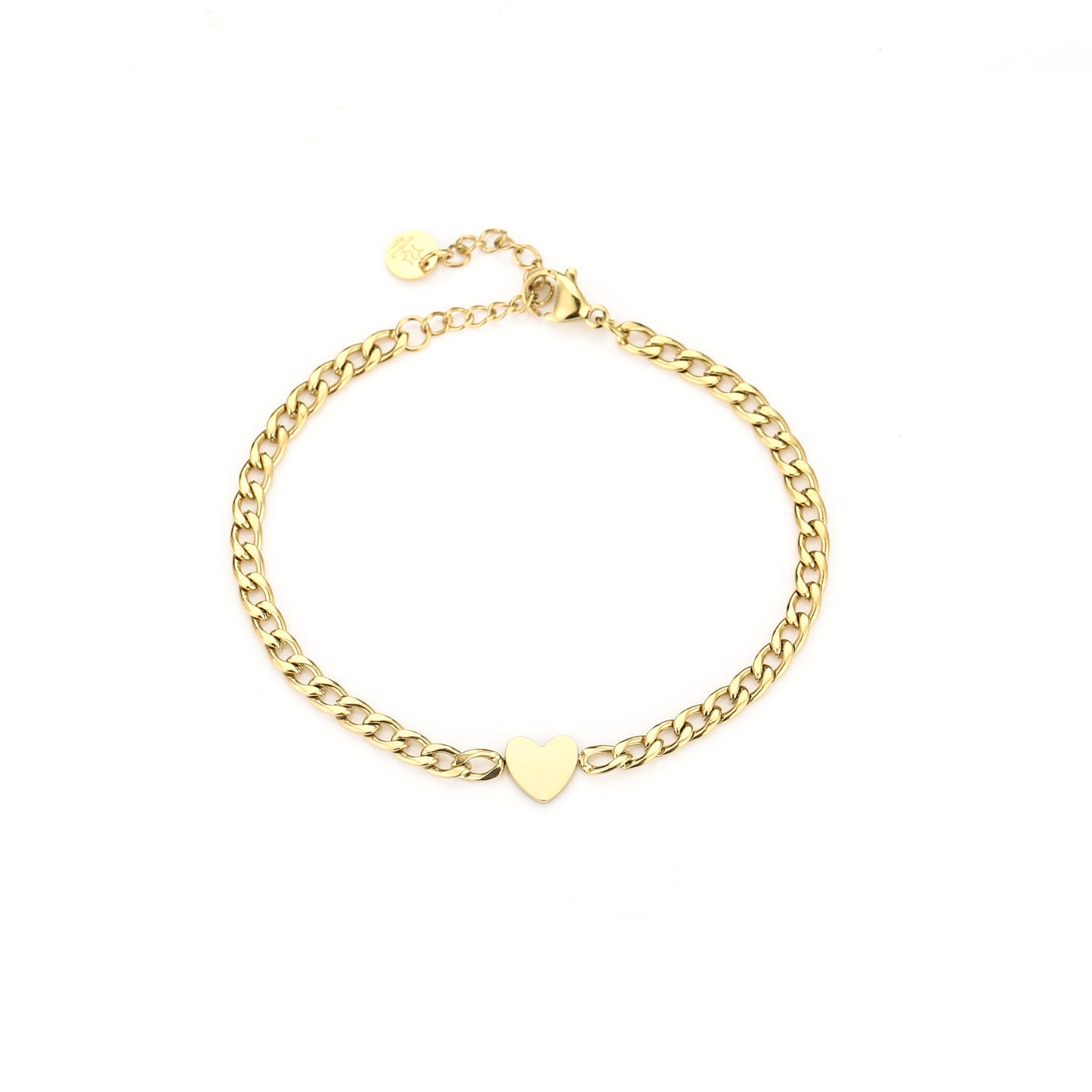 Faye hart armband goud