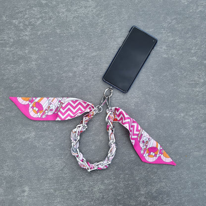 Telefoonkoord / polsbandje met sjaaltje