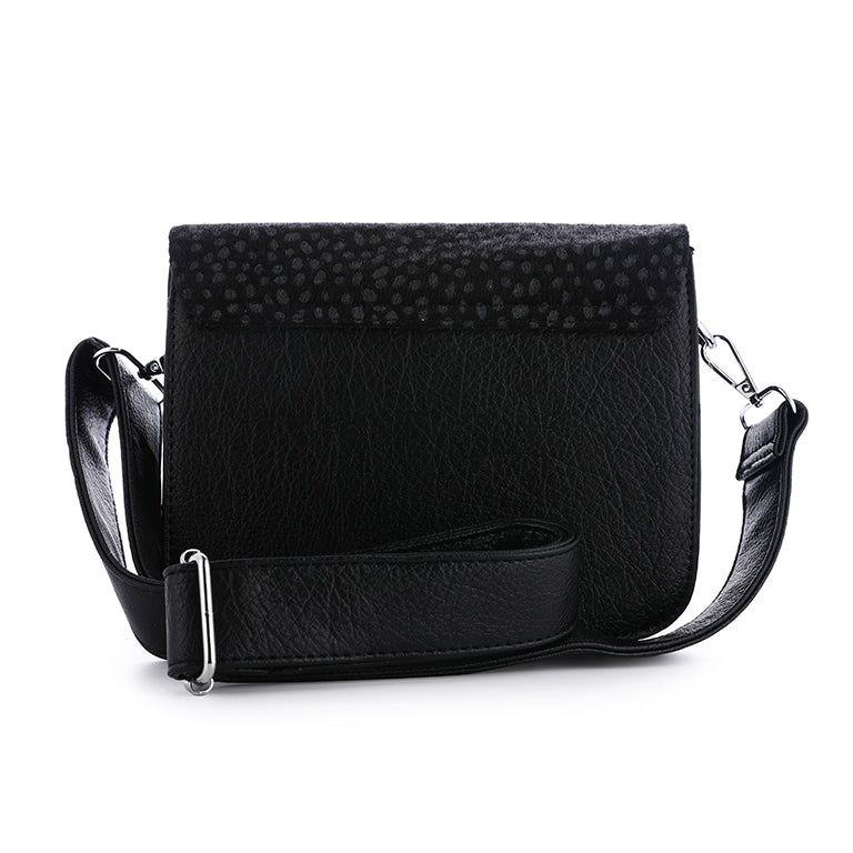 tas dierenprint zwart -achterkant