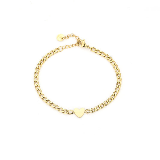 Faye hart armband goud