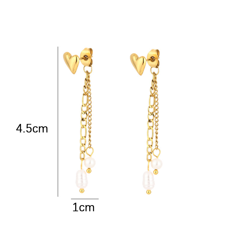 Pearl drop oorbellen