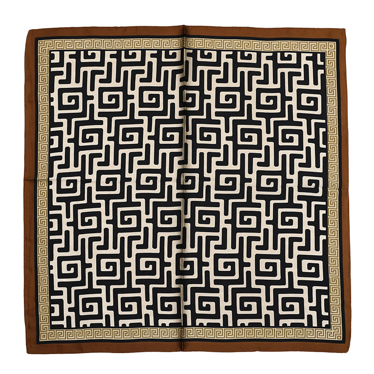 Sjaaltje 70x70 cm luxe zwart - op witte achtergrond