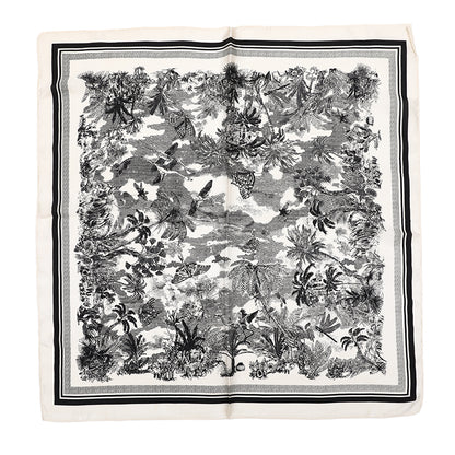 Midnight Tropic sjaaltje zwart - 70x70