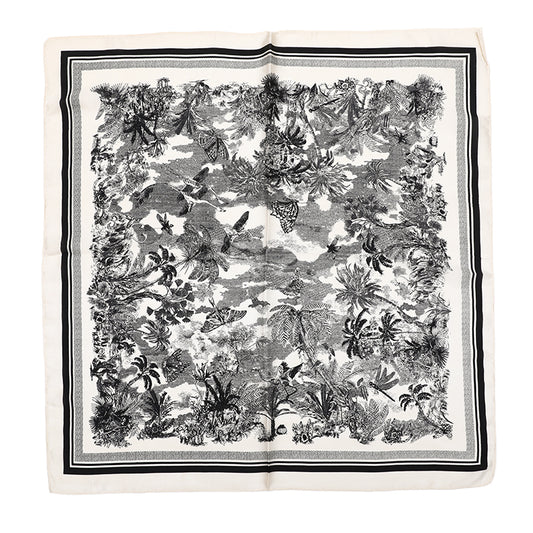 Midnight Tropic sjaaltje zwart - 70x70