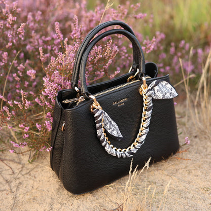 Zwarte handtas met chain detail – Joyful Shopping