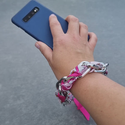 Telefoonkoord / polsbandje met sjaaltje
